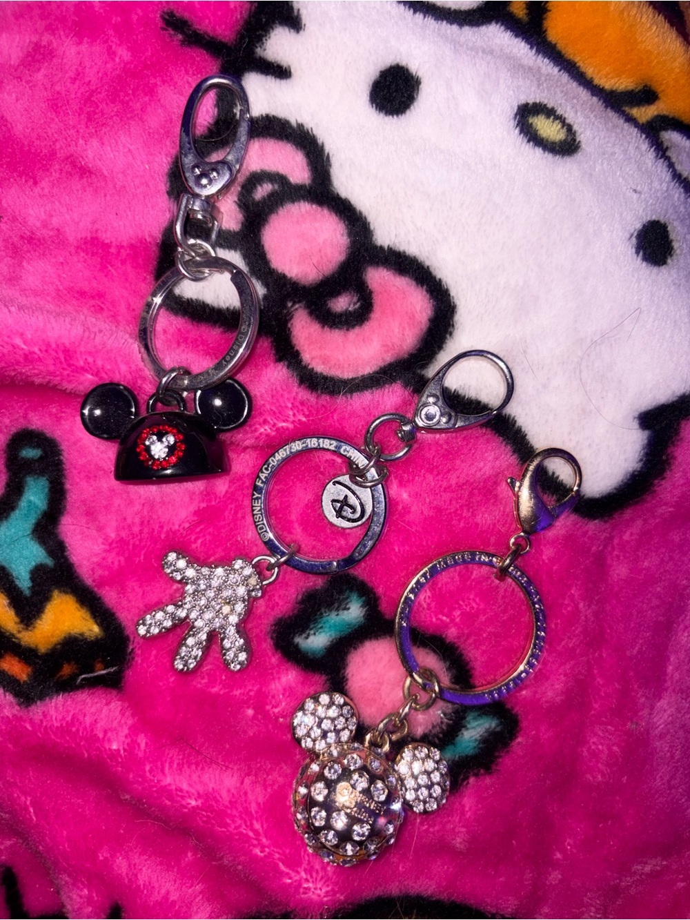 Disney Parks Mickey keychains set of 3 gently used